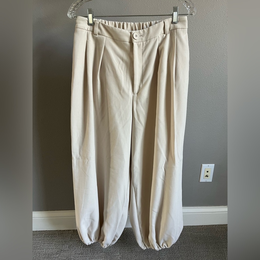 Anthropologie Cream Women's Trousers